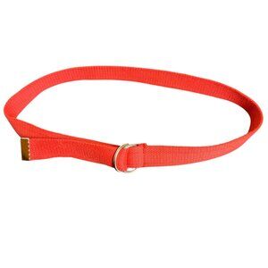 Red Woven Fabric Double D-Ring Belt, 41" x 1.5"